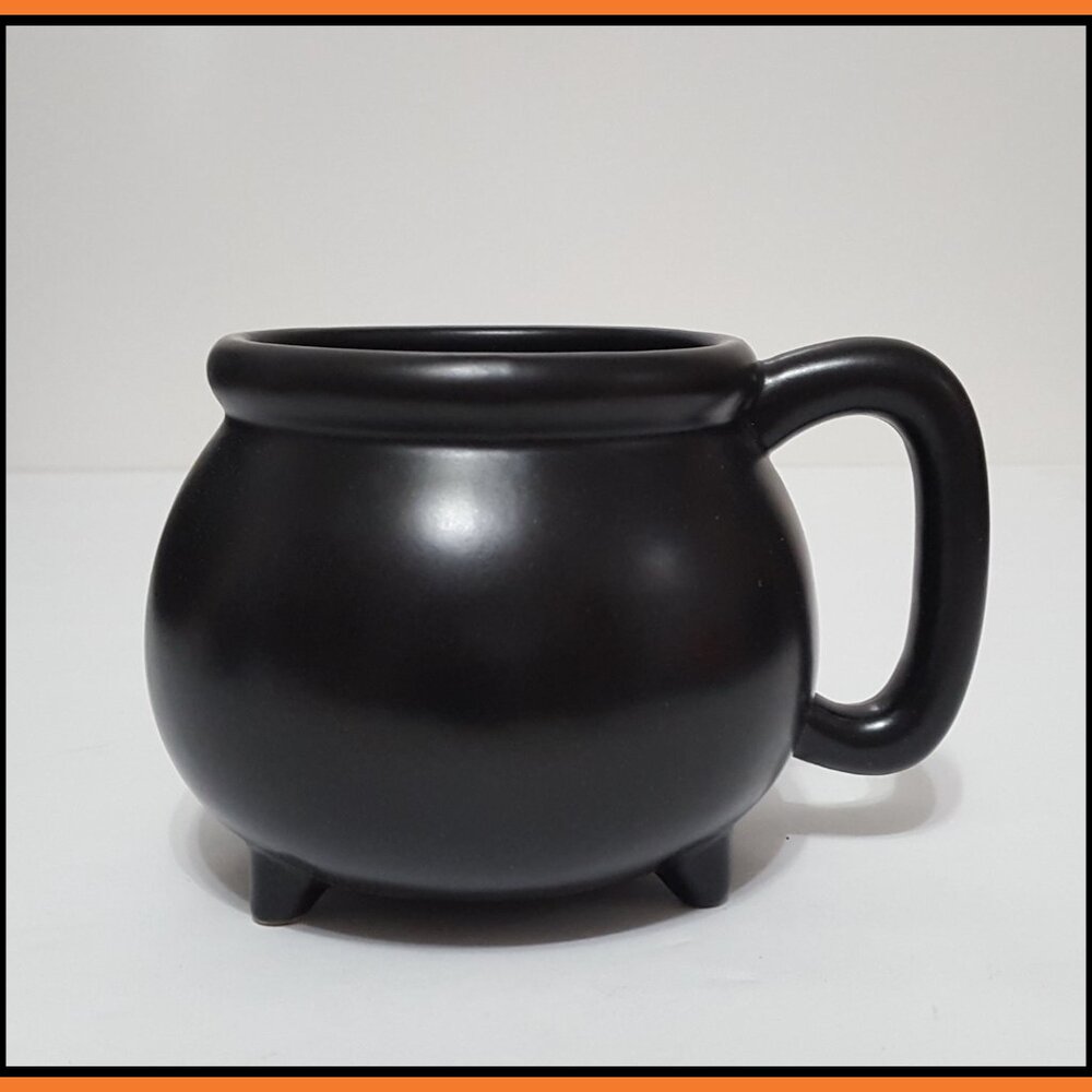 NEW Williams Sonoma Black Cauldron Mug 17 OZ Stoneware